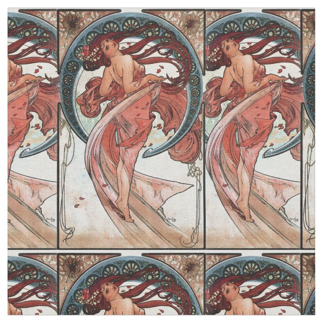 Tissu Danse d'Alfons Mucha 1898 (Fermer)