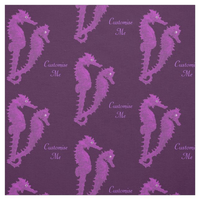 Tissu Danse Des Hippocampes (Violet) (Échantillon)