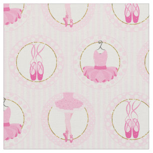 Tissu Danse rose de ballet - danseur de tutu de