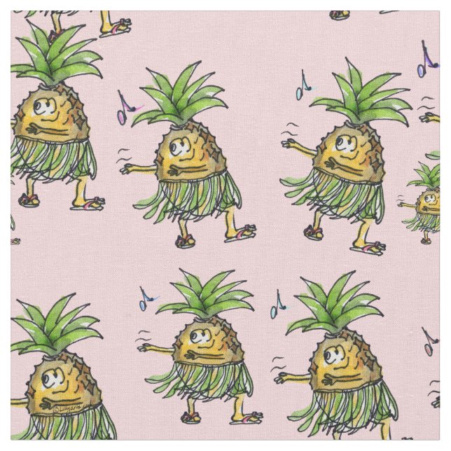 Tissu Danser l'ananas danser Hawaiian Hula (Fermer)