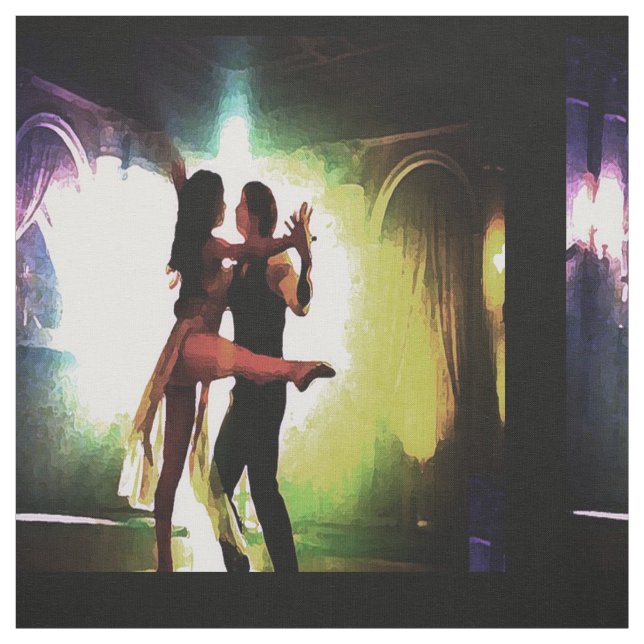 Tissu Danseurs Couple (Échantillon)