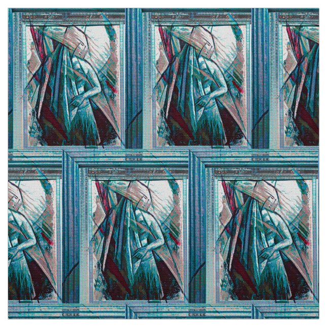 Tissu Danseuse de ventre Art déco cubiste (Échantillon)