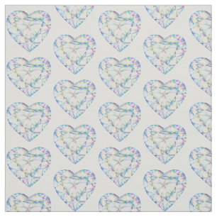 Tissu d'aquarelle en diamant coupé au coeur