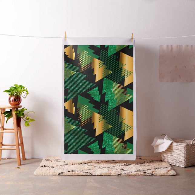 tissu d'arbres noël en or noir (In Situ)