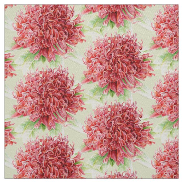 tissu d'art aquarelle Waratah (Échantillon)