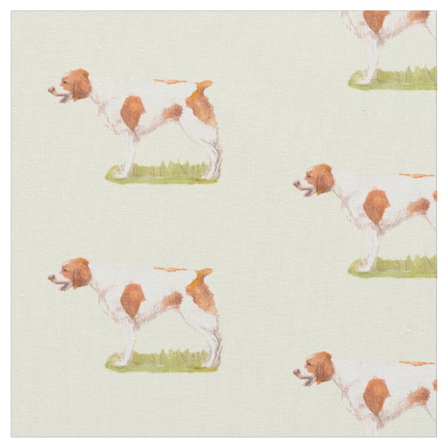 Tissu d'art breton des chiens espagnols (Fermer)