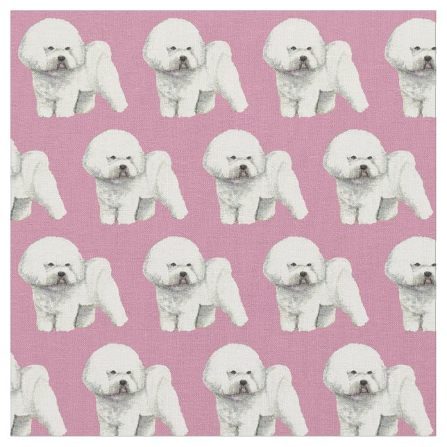 Tissu d'art de chien de Bichon Frise (Fermer)