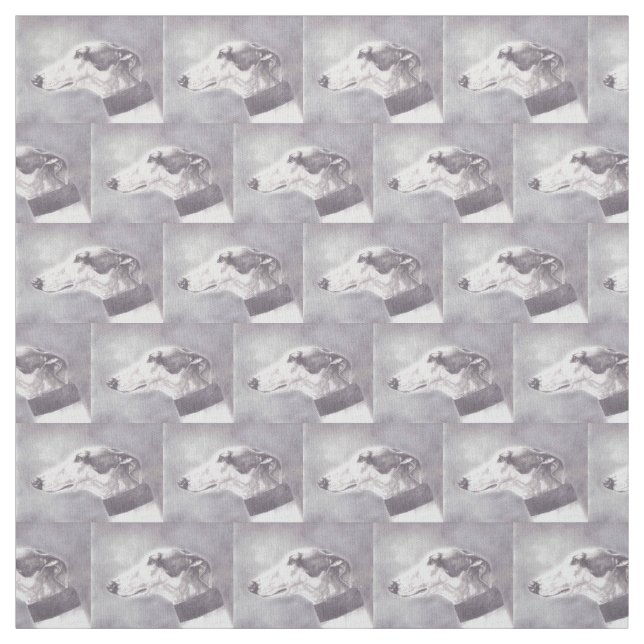 Tissu d'art de chien de profil de lévrier (Échantillon)
