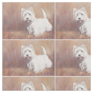 Tissu d'art de chien de Terrier blanc de montagne