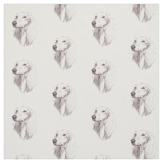 Tissu d'art de la tête de chien de Saluki (Échantillon)
