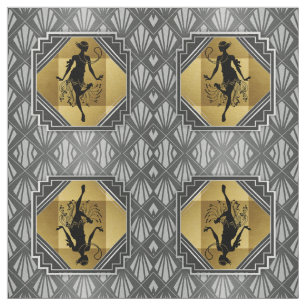 Tissu d'art déco d'aileron de Gatsby