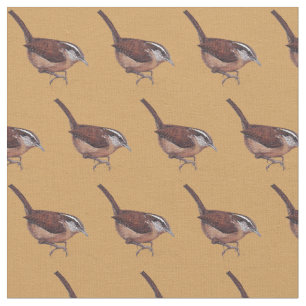 Tissu d'art d'oiseau de roitelet de Caroline
