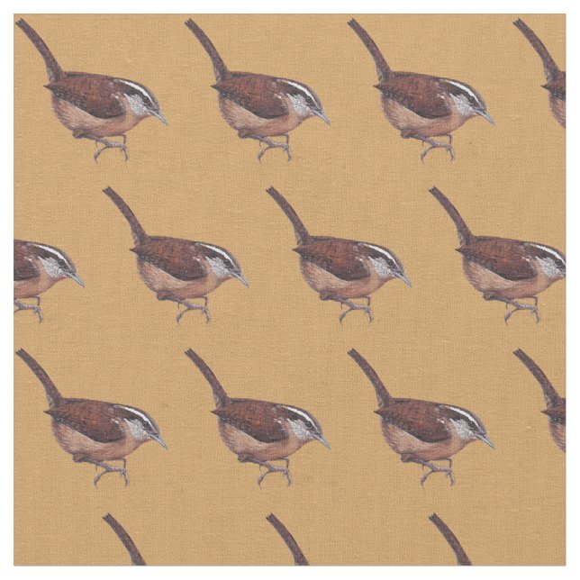 Tissu d'art d'oiseau de roitelet de Caroline (Fermer)