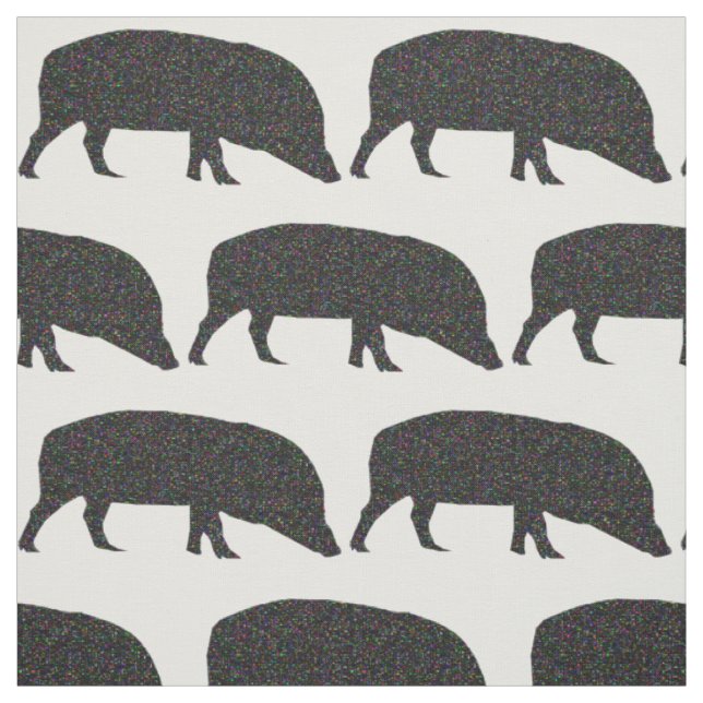 Tissu d'artisanat à motif de porc (Échantillon)