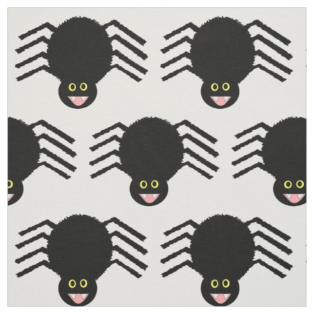 Tissu d'artisanat à motifs d'araignée noire (Échantillon)