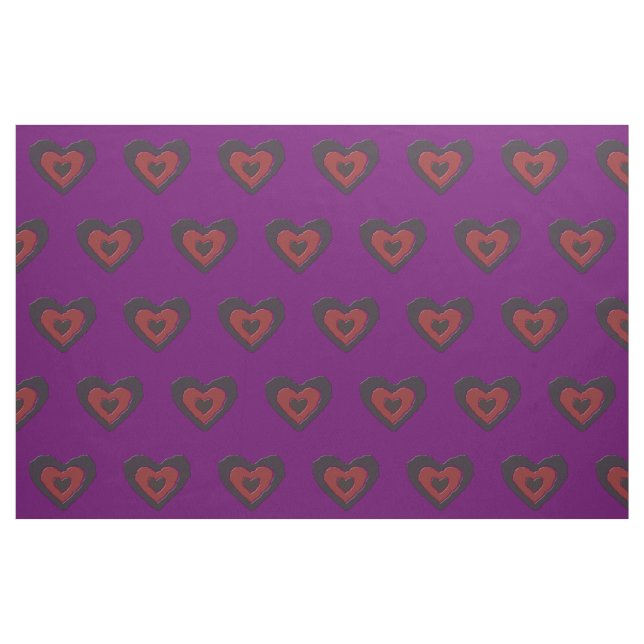 Tissu d'artisanat de cœur de fusion gothique (Fat Quarter)