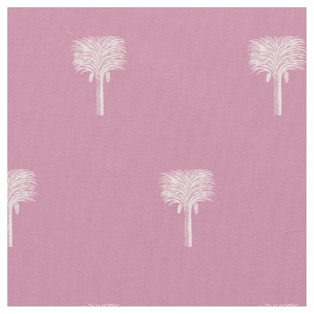 Tissu Date tropicale moderne Palm Dusty Rose (Fermer)
