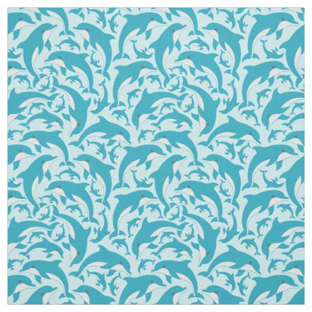 Tissu Dauphins mignons (Échantillon)