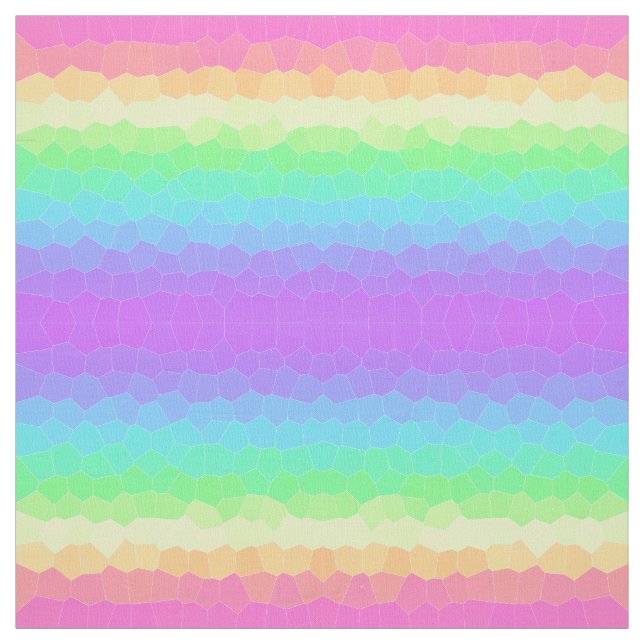 Tissu de bandes géométriques arc-en-ciel (Échantillon)