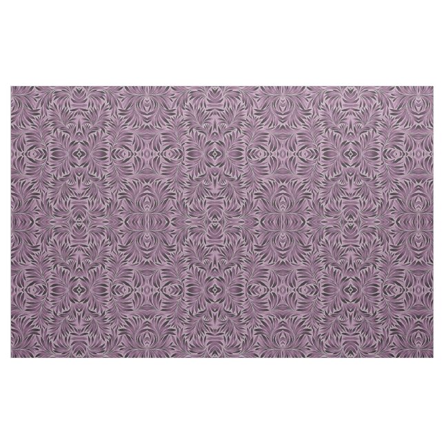Tissu De beaux Feuilles en pourpre d'aubergine (Fat Quarter)