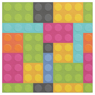 tissu de blocs de construction rose
