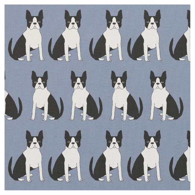 Tissu de Boston Terrier - mignon chien de boston t (Fermer)