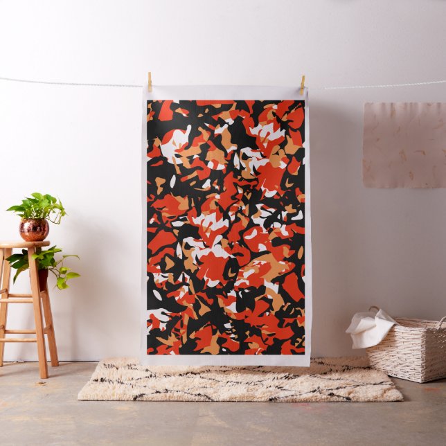 Tissu de camo noir orange (In Situ)