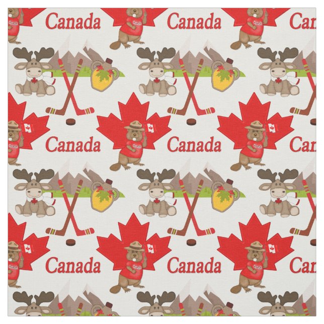 Tissu de castor et d'orignal canadien (Échantillon)