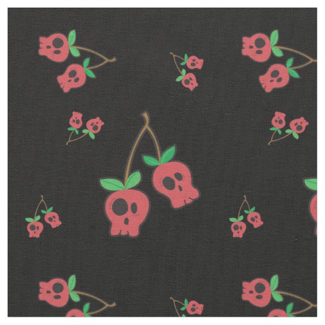 Tissu de cerise de crâne (Fermer)