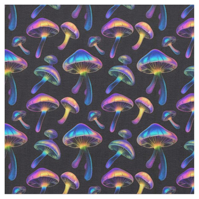 Tissu de champignons psychédélique (Fermer)