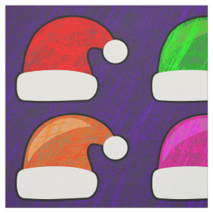 tissu de chapeaux santa