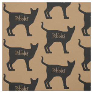 Tissu de chats en siamois personnalisé