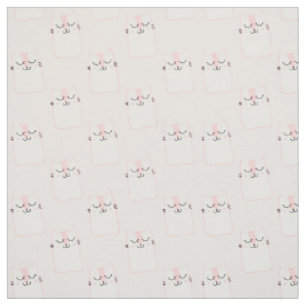 Tissu de chats souriants