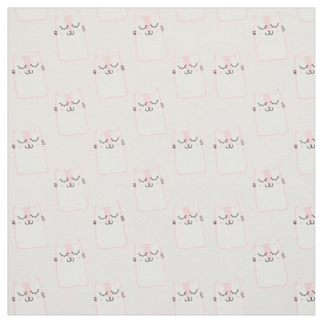 Tissu de chats souriants (Échantillon)