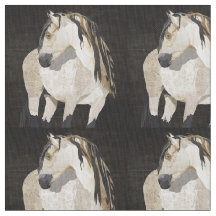 Tissu de cheval blanc