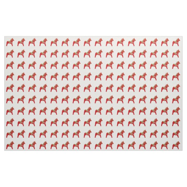 Tissu de cheval de Dala de Noël (Fat Quarter)