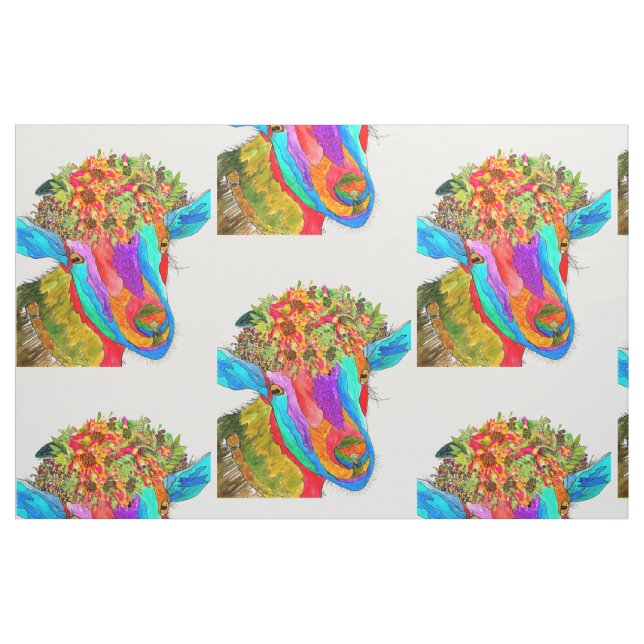 Tissu de chèvre mignon et coloré (Fat Quarter)