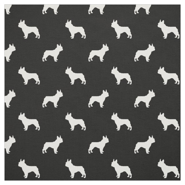 Tissu de chien de Boston Terrier - noir et blanc (Échantillon)