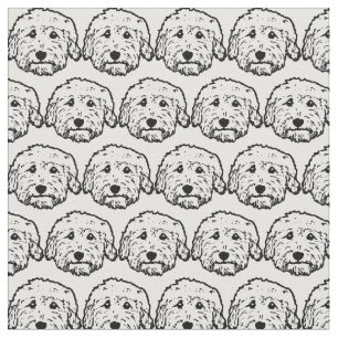 Tissu de chien de griffonnage - Goldendoodle,