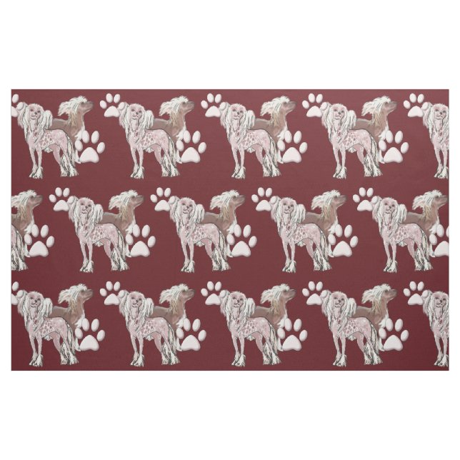 Tissu de chien de race chinoise (Fat Quarter)