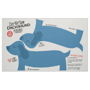 Tissu de chien de saucisson à coudre - Peluche DIY