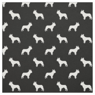 Tissu de chien de silhouette de bouledogue