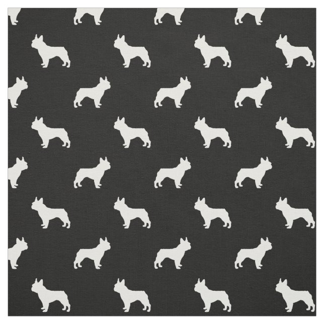Tissu de chien de silhouette de bouledogue (Échantillon)