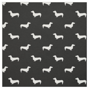 Tissu de chien de silhouette de Doxie - tissu de