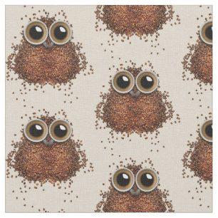 Tissu de chouette de café