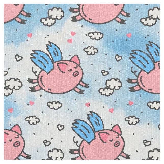 tissu de cochons volants (Fermer)