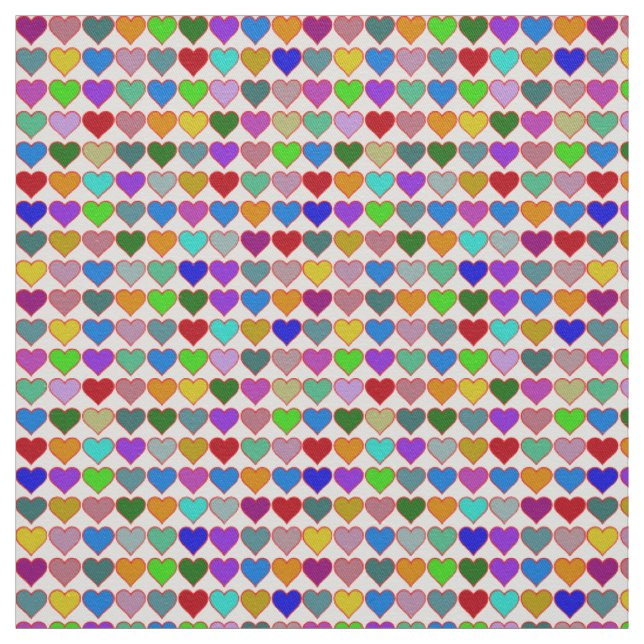 tissu de coeur coloré motif (Échantillon)