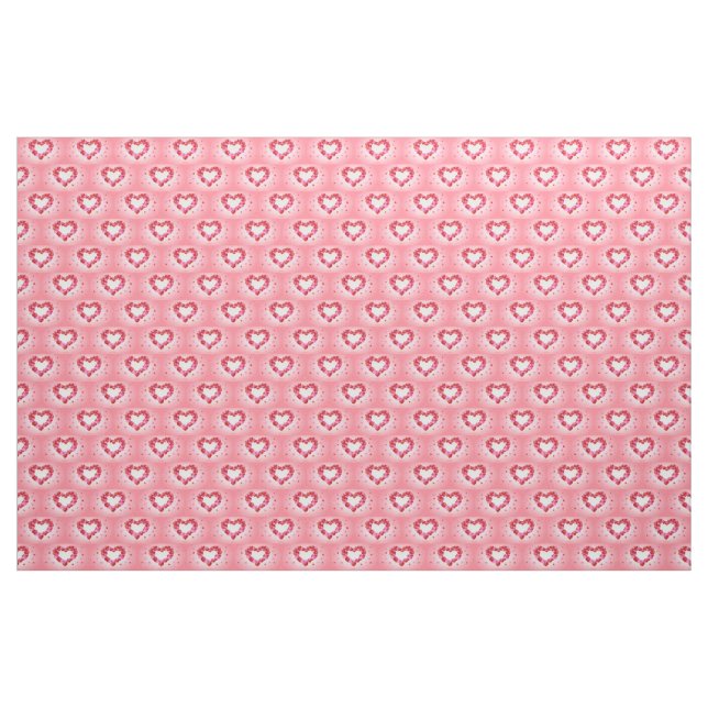 Tissu de coeur de ballon rose (Yard)