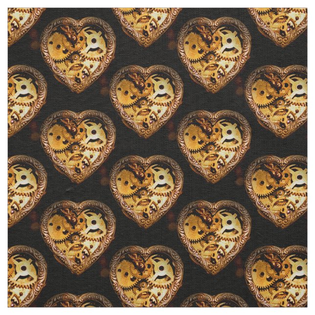 tissu de coeur steampunk (Échantillon)