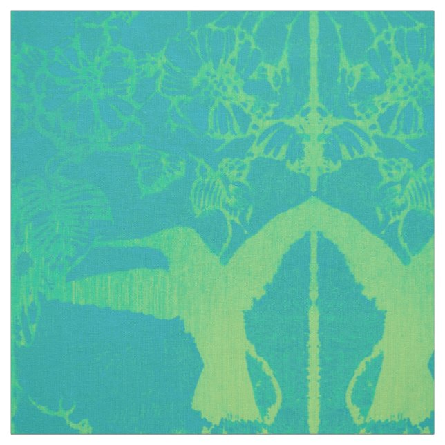 Tissu de colibris verts (Échantillon)